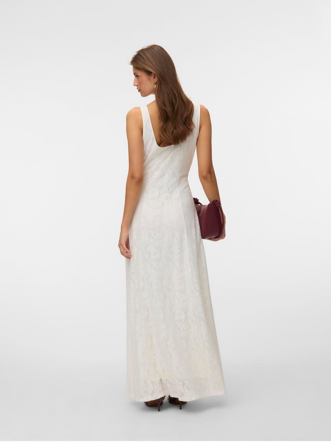VMSALINA Long Dress - Cloud Dancer - VERO MODA & VILA Bergvik